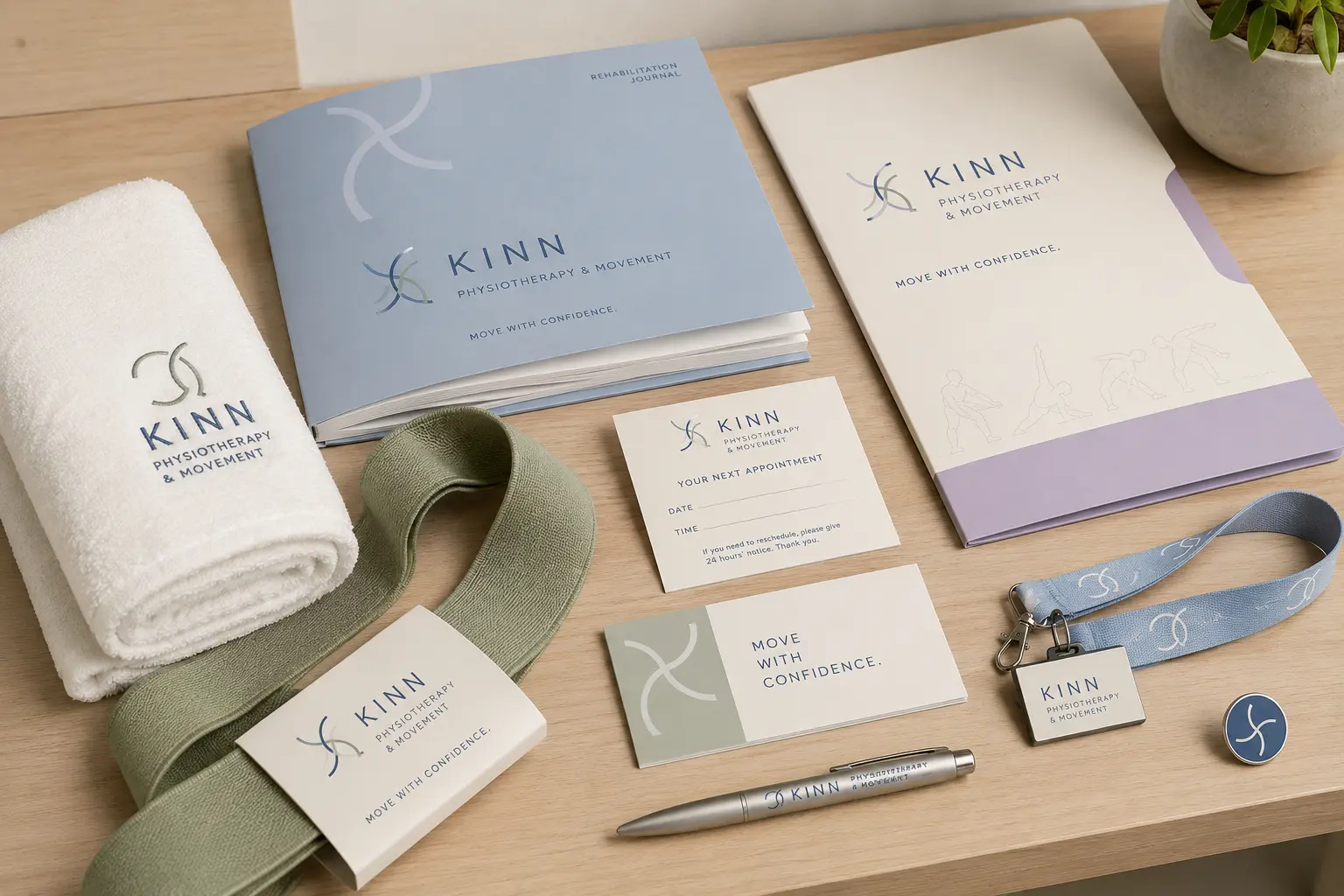 Vizuálna identita fyzioterapeutického centra Kinn