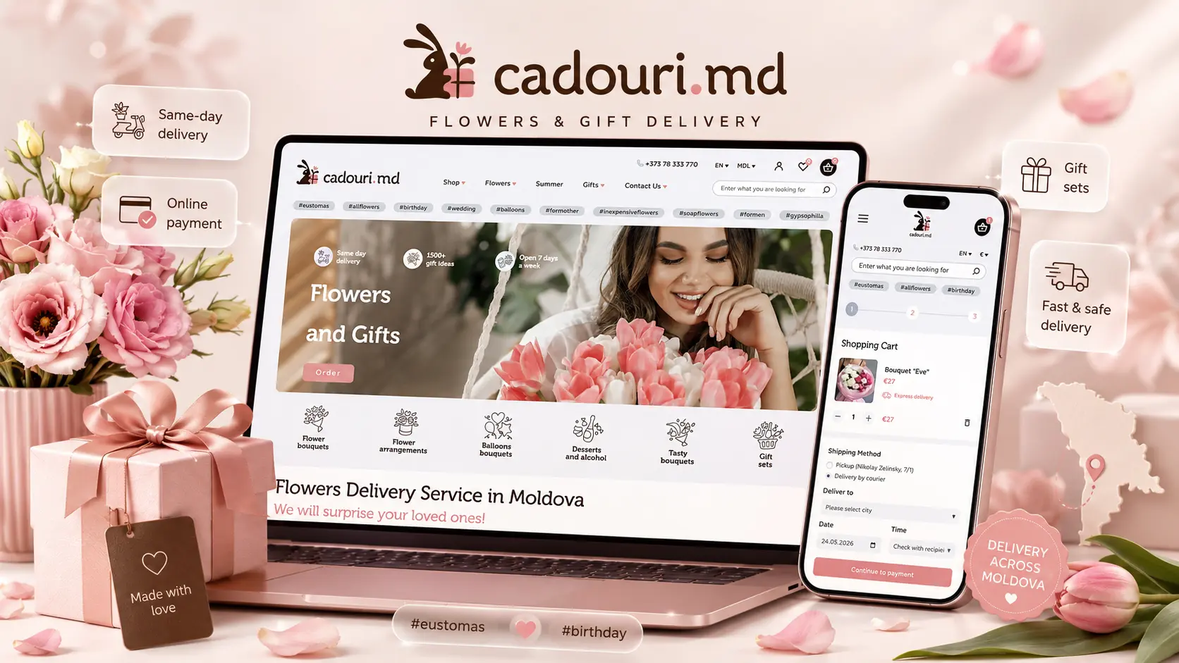 Cadouri, ein Blumen- und Geschenkladen